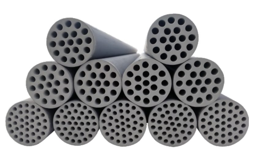 Multi hole silicon carbide ceramic burner tubes
